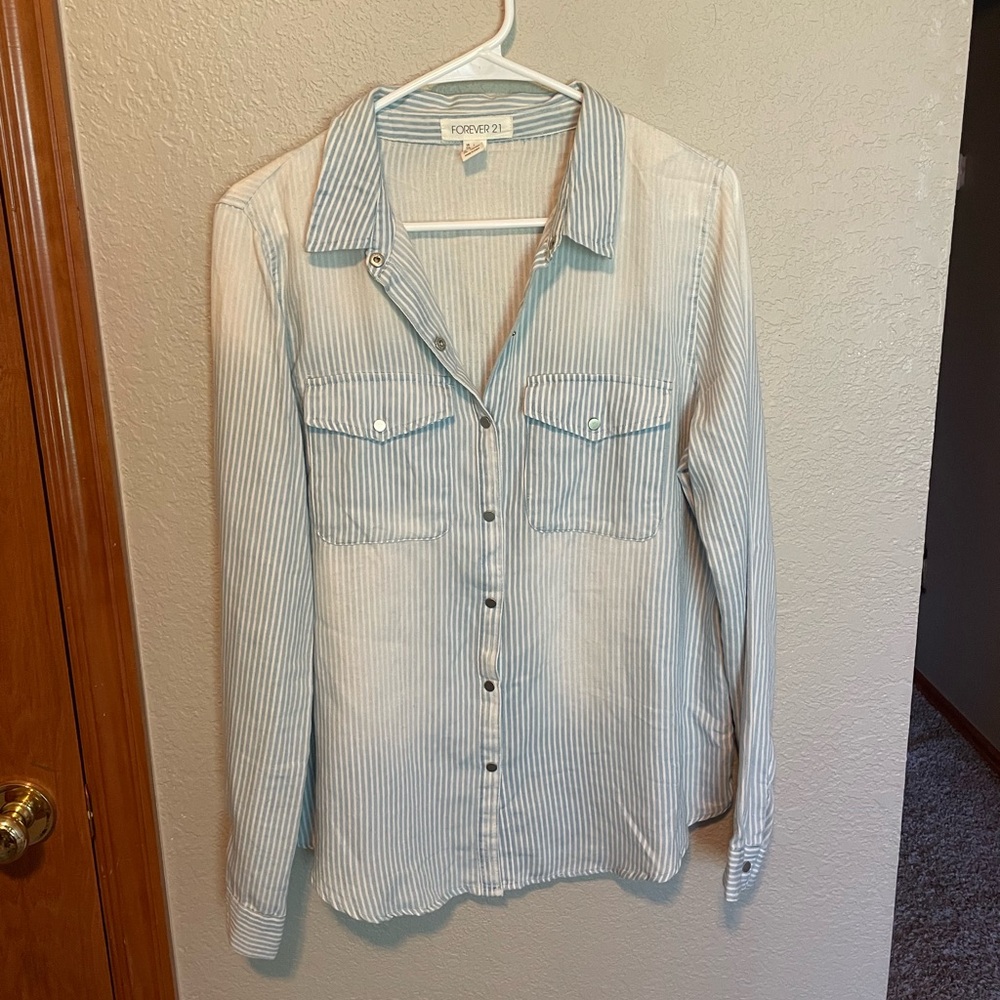 Striped button up